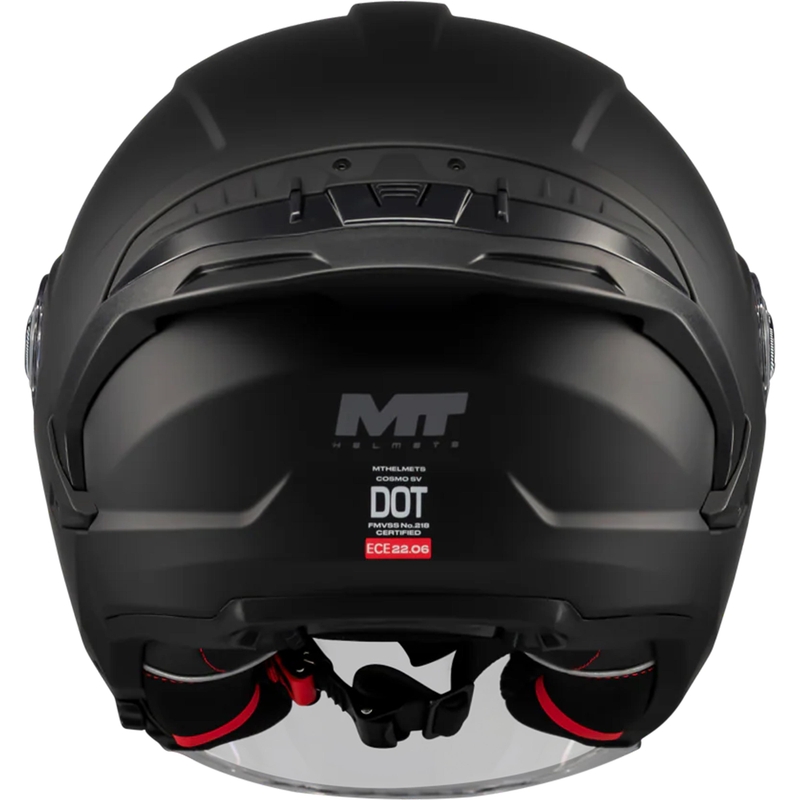 Atvērtā motocikla ķivere MT Cosmo SV Pure A1 matēta melna