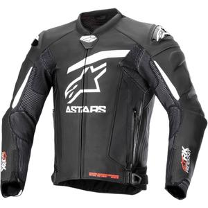 Alpinestars GP Plus R 4 Rideknit melnā un baltā ādas motocikla jaka
