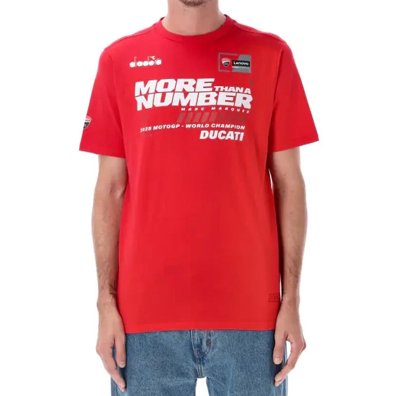 T-krekls Ducati Marc Marquez MM93 pasaules čempions sarkans
