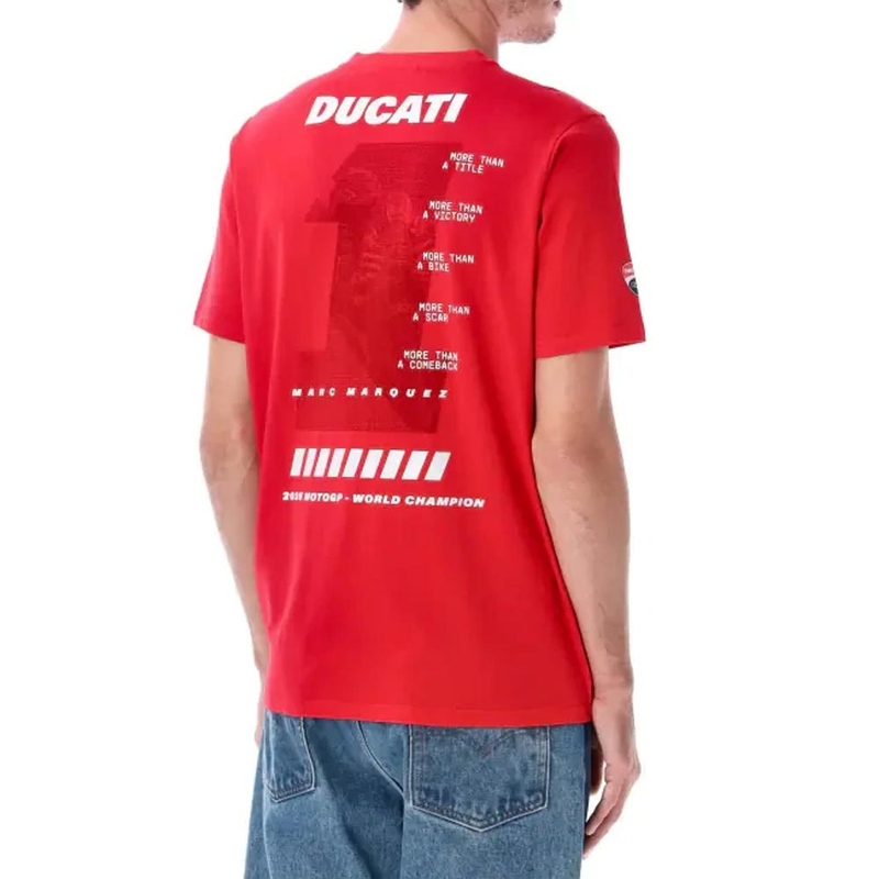 T-krekls Ducati Marc Marquez MM93 pasaules čempions sarkans