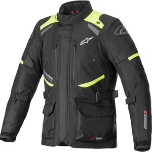 Alpinestars Andes Drystar 3 melns-fluo dzeltens motocikla jaka