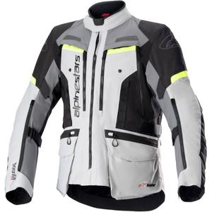 Alpinestars Bogota PRO Drystar pelēk-melni-fluo dzeltena motocikla jaka