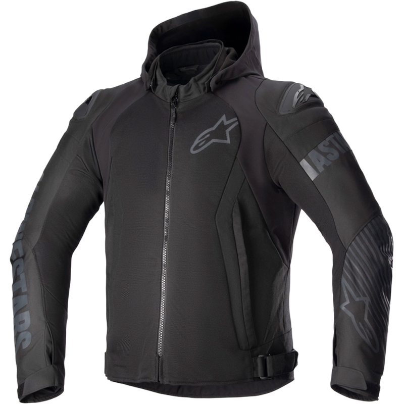 Alpinestars Zaca Air ūdensnecaurlaidīga melna motocikla jaka