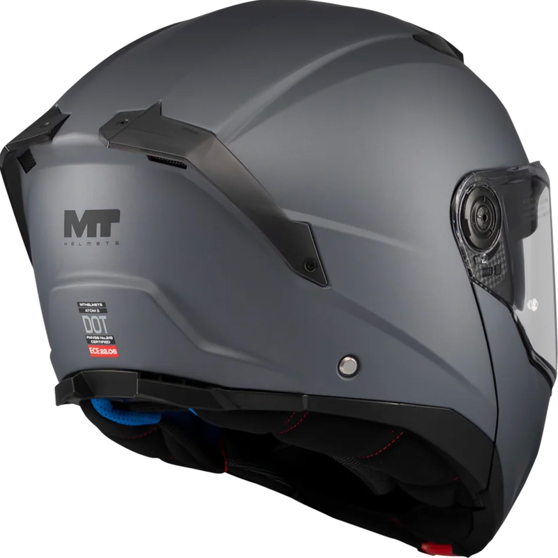 Atverama motocikla ķivere MT Atom 2 SV Pure A2 matēti pelēka