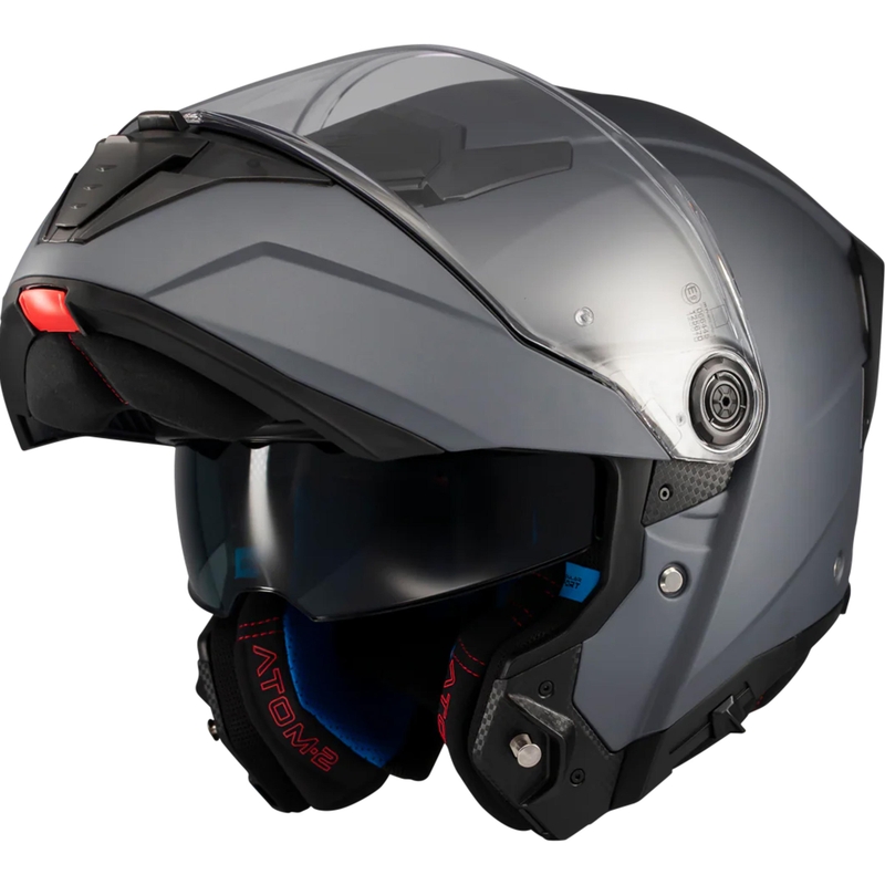Atverama motocikla ķivere MT Atom 2 SV Pure A2 matēti pelēka