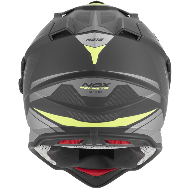 Enduro motocikla ķivere NOX N312 Track matēti melna-fluorēti dzeltena