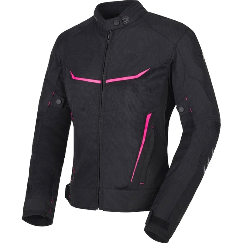 Sieviešu RSA Runway Black and Pink motocikla jaka