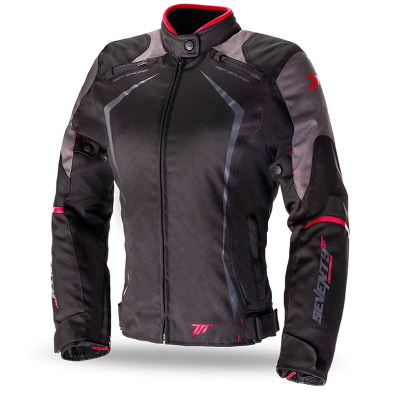 Sieviešu motocikla jaka SEVENTY DEGREES SD-JR49 black-red