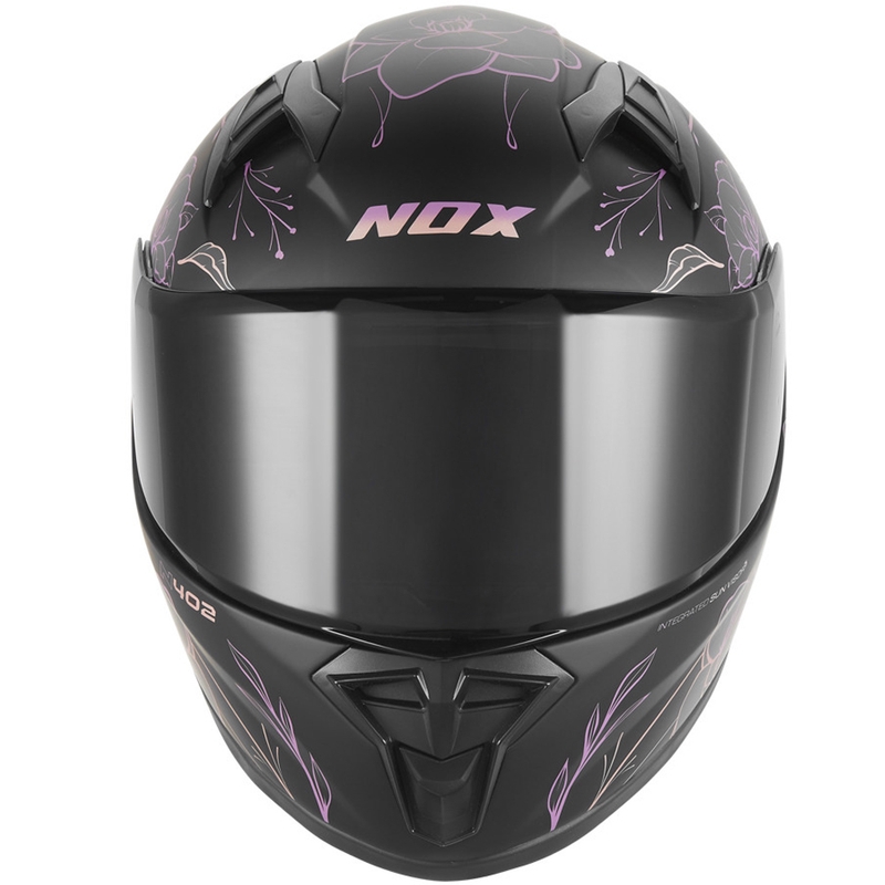 Bērnu slēgta motocikla ķivere NOX N731 Spring matēti melna-rozā