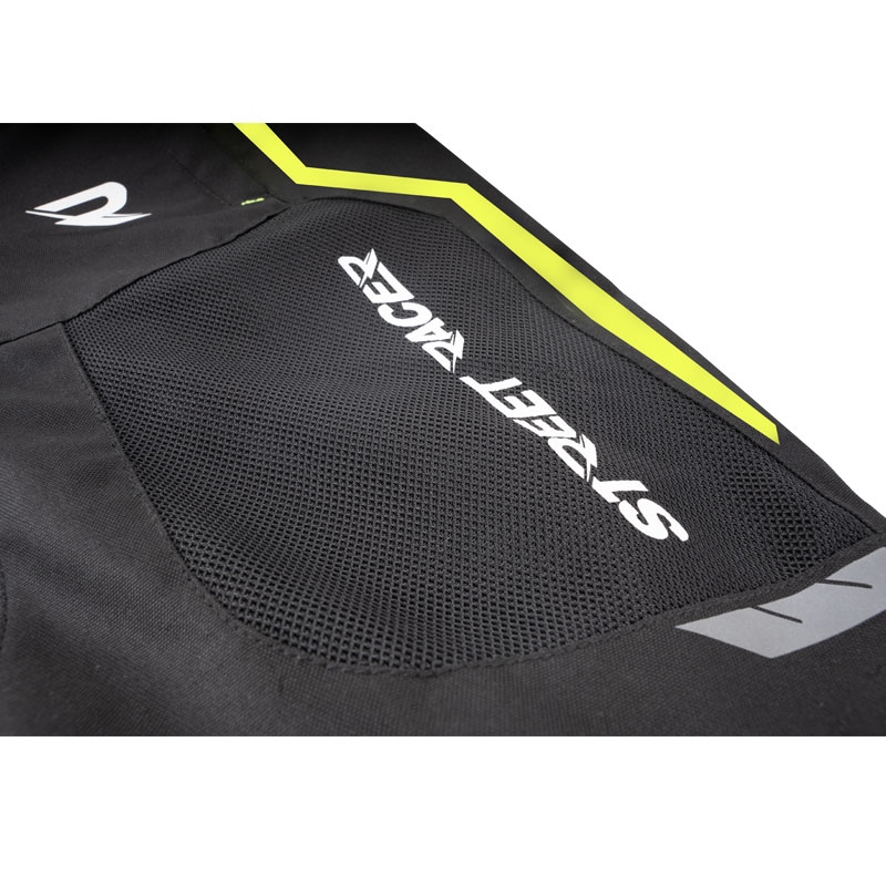 Street Racer Flex Air motocikla bikses melnas-fluorēti dzeltenas - 2. kvalitāte - II. kvalitāte
