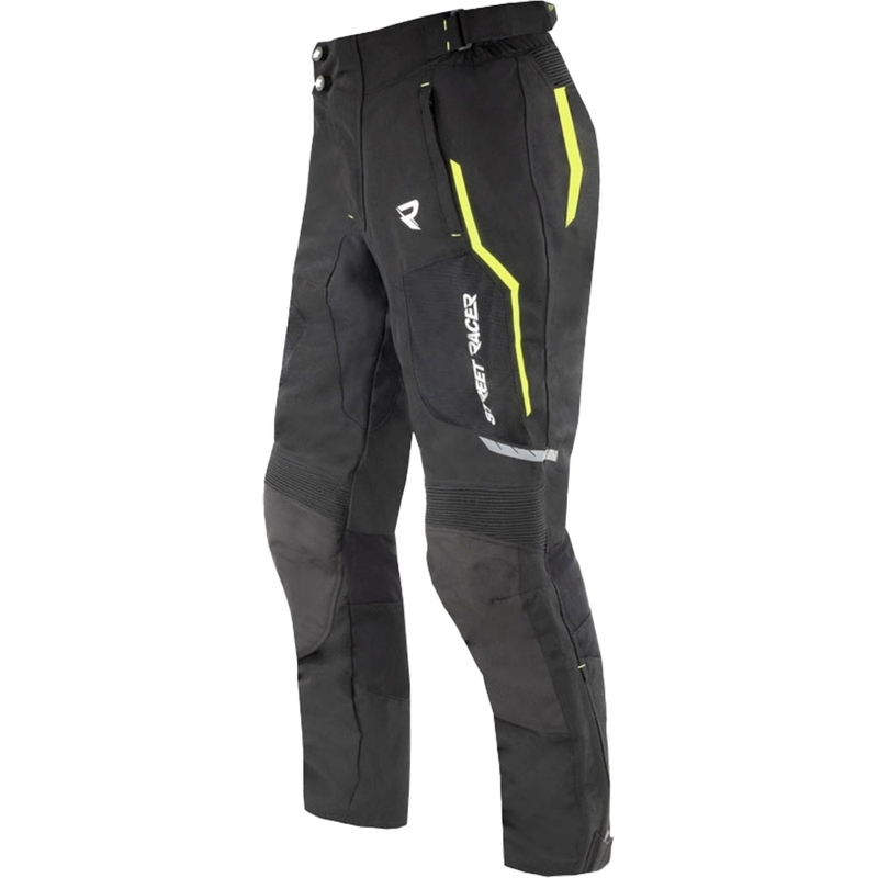 Street Racer Flex Air motocikla bikses melnas-fluorēti dzeltenas - 2. kvalitāte - II. kvalitāte