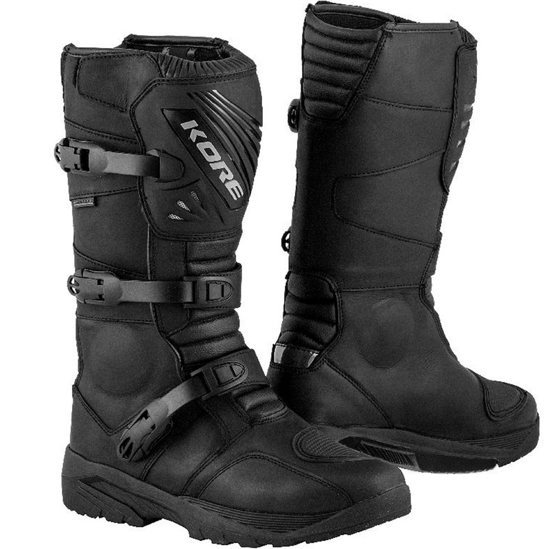 Kore Adventure Long 3.0 motociklu zābaki melni - 2. kvalitāte - II. kvalitāte