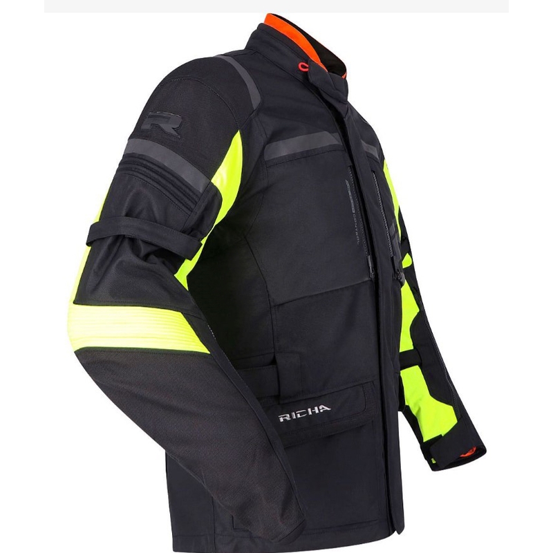 RICHA Brutus GTX motocikla jaka melna-fluorescēta, izpārdošana - 2. kvalitāte - II. kvalitāte