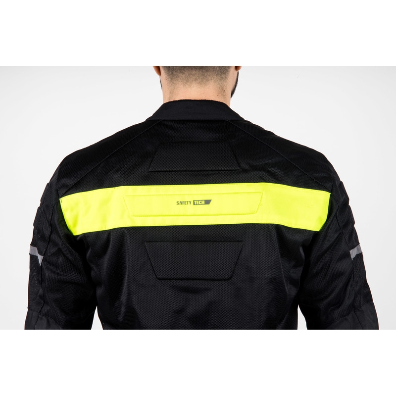 Ozone Dart motocikla jaka melna-fluorescēti dzeltena - 2. kvalitāte - II. kvalitāte