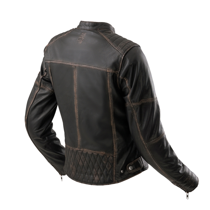 Sieviešu ādas motocikla jaka Rebelhorn Hunter II brūna - 2. kvalitāte - II. kvalitāte