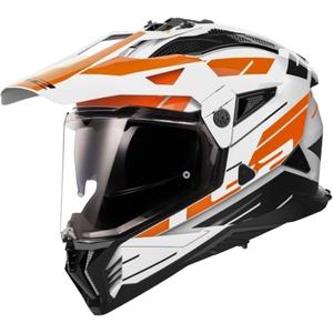 Enduro moto ķivere LS2 MX702 PIONEER II NAMIB balta-oranža