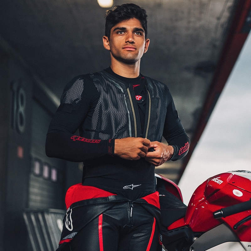 Alpinestars TECH-AIR®7X sistēmas gaisa spilvenu veste melna-sarkana - II. klase - II. kvalitāte