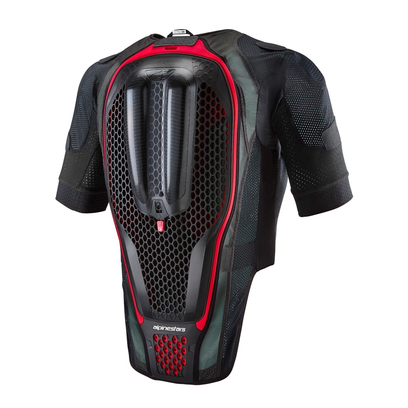 Alpinestars TECH-AIR®7X sistēmas gaisa spilvenu veste melna-sarkana - II. klase - II. kvalitāte