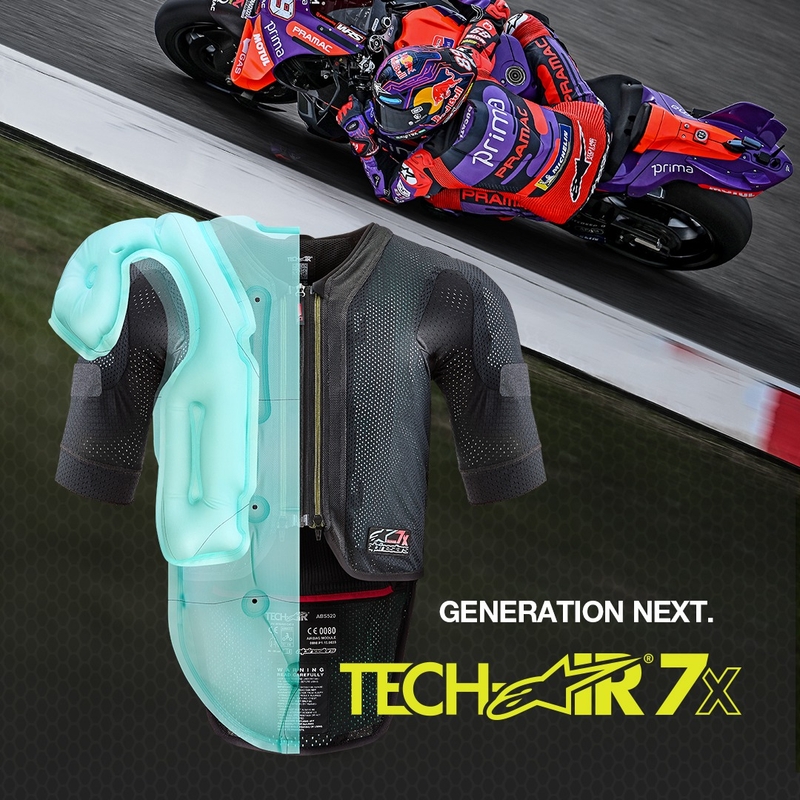 Alpinestars TECH-AIR®7X sistēmas gaisa spilvenu veste melna-sarkana - II. klase - II. kvalitāte