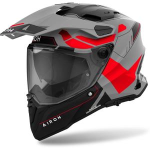 Enduro ķivere Airoh Commander 2 Reveal matēti sarkana fluo krāsas