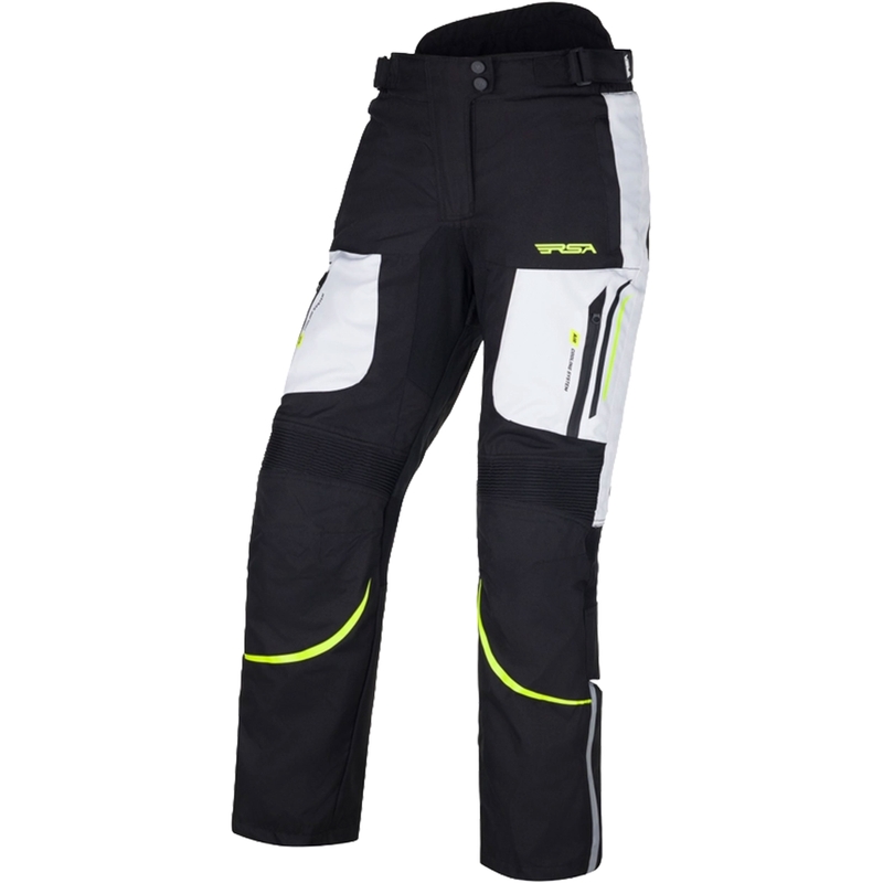 Sieviešu RSA Wasp Black-Fluo Yellow-White bikses motociklam
