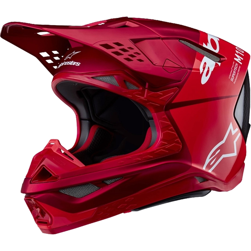 Alpinestars Supertech S-M10 Flood motokrosa ķivere matēta fluo sarkana