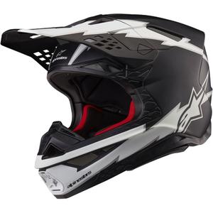 Alpinestars Supertech S-M10 Ampress motokrosa ķivere matēti melnā un baltā krāsā