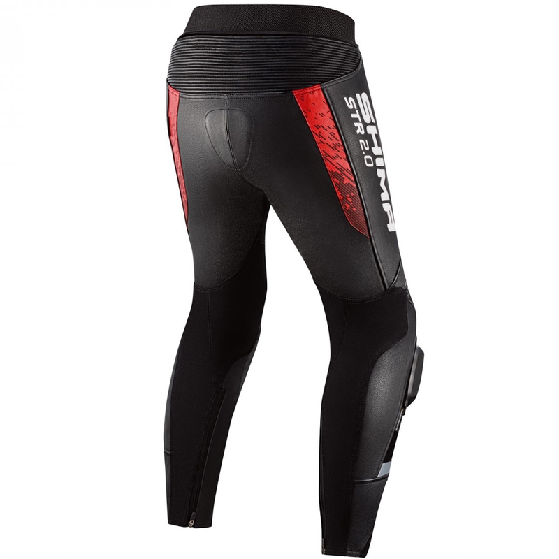 Shima STR 2.0 motocikla bikses melnas-sarkanas