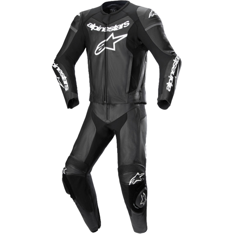 Alpinestars GP Force Lurv melns un balts ādas divdaļīgs uzvalks
