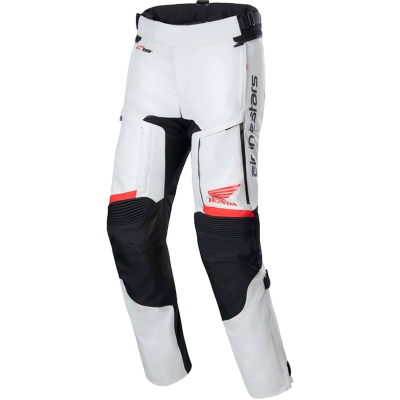 Alpinestars Bogota PRO Drystar Honda gaiši pelēkas-fluo melnas bikses motociklam