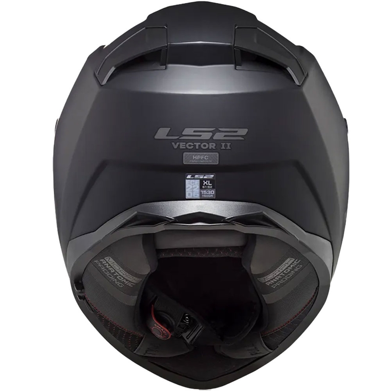 Pilna izmēra motocikla ķivere LS2 FF811 Vector II melna matēta