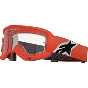 Alpinestars Vision 5 Corp motokrosa brilles oranžas ar caurspīdīgām lēcām