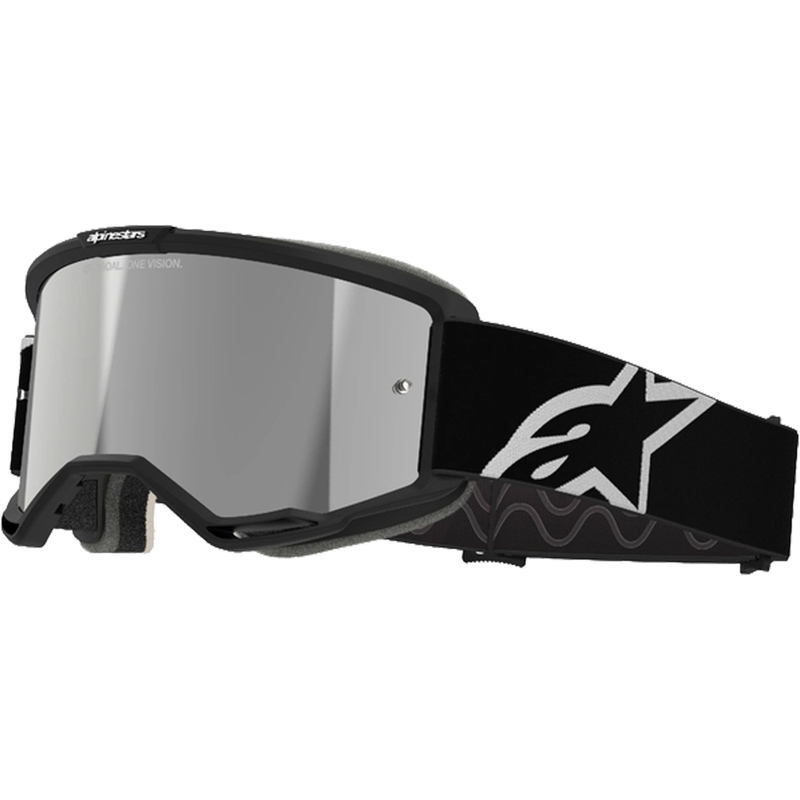 Alpinestars Vision 5 Corp motokrosa brilles melnas ar sudraba spoguļstikla lēcām