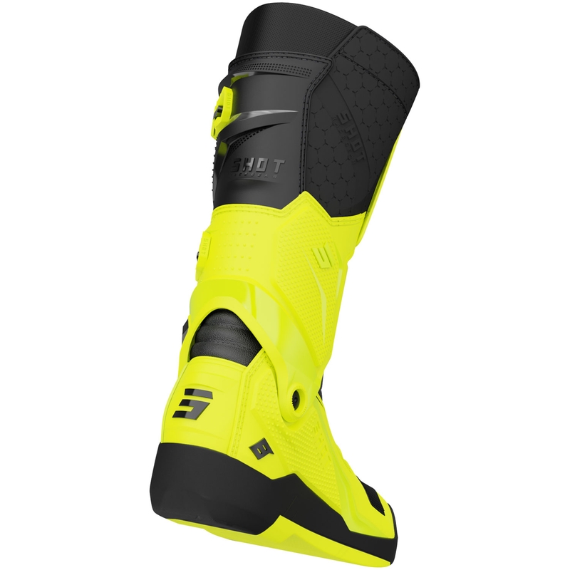 Shot Race 8 motokrosa zābaki fluorescējoši dzelteni