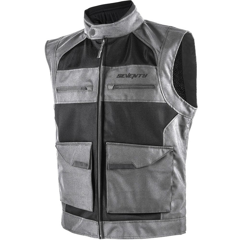Motocikla veste Seventy Degrees SD-S3 Scirocco melni pelēka