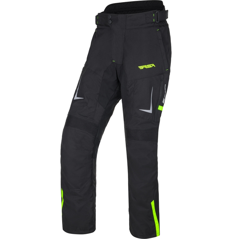 RSA EXO 2 motocikla bikses melnas-fluorescentas dzeltenas