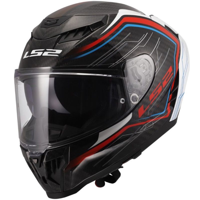 Pilna motocikla ķivere LS2 FF807 Dragon Subic balta-zila-sarkana