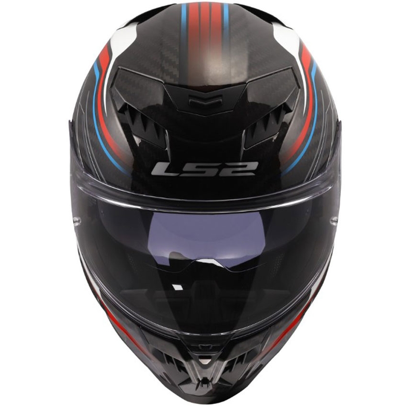 Pilna motocikla ķivere LS2 FF807 Dragon Subic balta-zila-sarkana