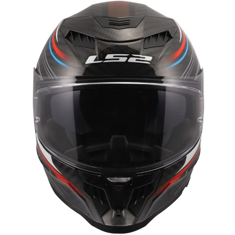 Pilna motocikla ķivere LS2 FF807 Dragon Subic balta-zila-sarkana