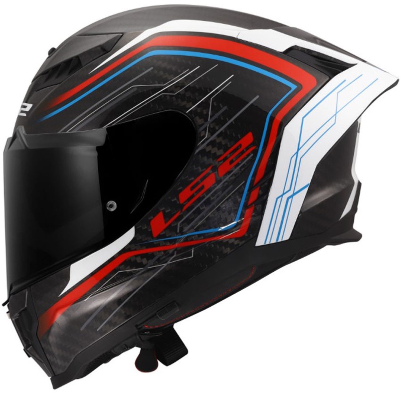 Pilna motocikla ķivere LS2 FF807 Dragon Subic balta-zila-sarkana