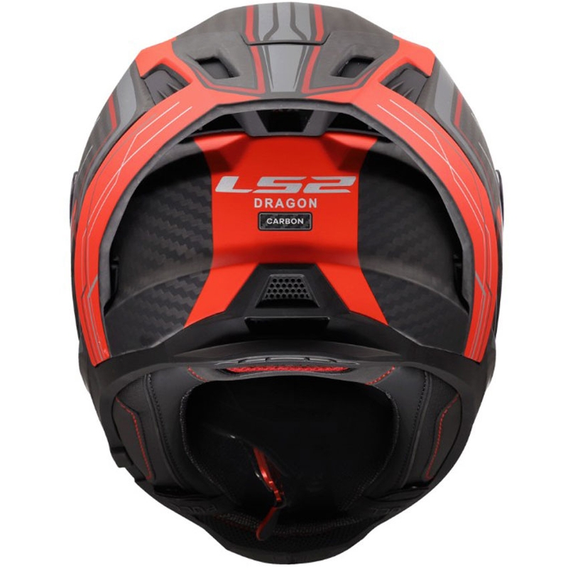Pilna motocikla ķivere LS2 FF807 Dragon Subic sarkana