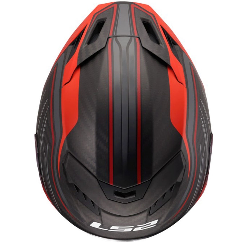 Pilna motocikla ķivere LS2 FF807 Dragon Subic sarkana