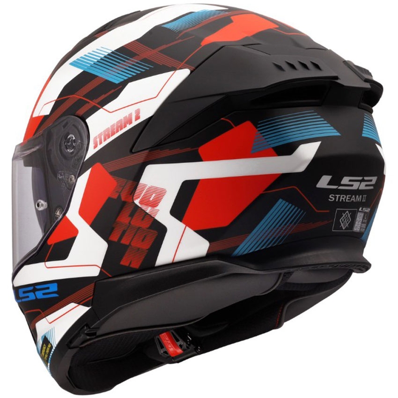 Pilna motocikla ķivere LS2 FF808 Stream II Mika matēta balta-zila