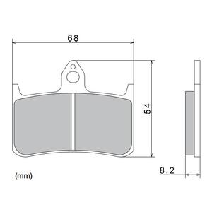 Bremžu kluči NISSIN pusmetāla savienojums 68x54x8.2 mm 2 gab.