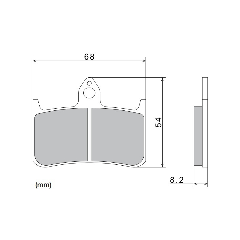 Bremžu kluči NISSIN pusmetāla savienojums 68x54x8.2 mm 2 gab.