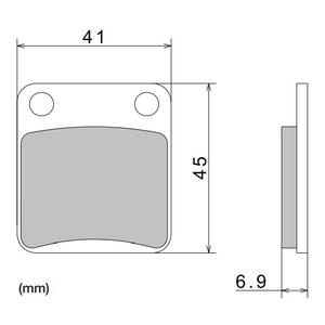 NISSIN pusmetāla bremžu kluči 41x45x6,9 mm 2 gab.