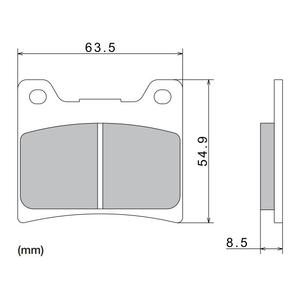Bremžu kluči NISSIN pusmetāla savienojums 63,5x54,9x8,5 mm 2 gab.