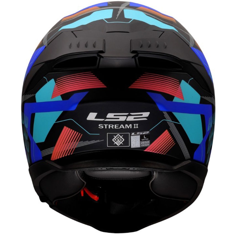Pilna motocikla ķivere LS2 FF808 Stream II Mika matēta melna-zila
