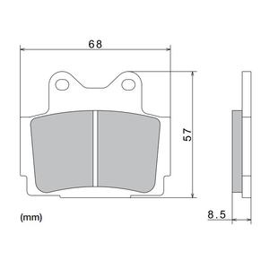 Bremžu kluči NISSIN pusmetāla savienojums 68x57x8,5 mm 2 gab.