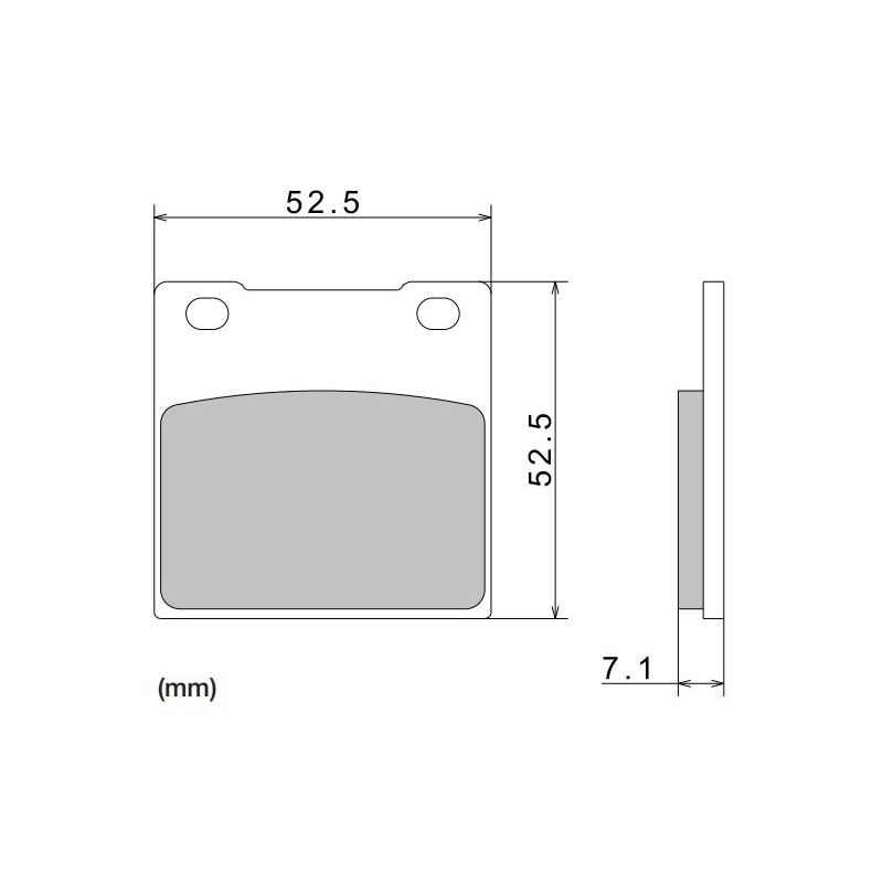 Bremžu kluči NISSIN pusmetāla savienojums 52,5x52,x7,1 mm 2 gab.